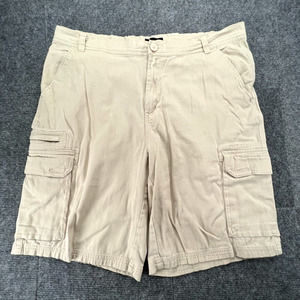 Stanley Cargo Shorts Mens 36 White Beige 10" Inseam Soft Stretch Cotton Blend